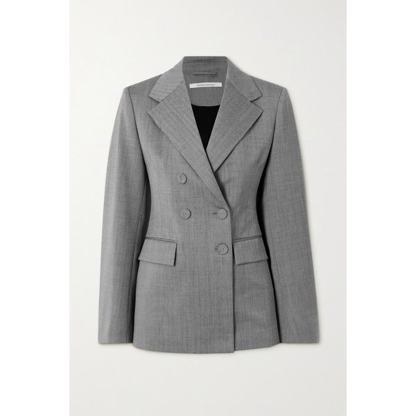 어나더 투모로우 넷 서스테인 더블 브레스티드 울 혼방 트윌 블레이저 블랙 1647597313754706