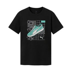 푸마 키즈 그래픽4 B 반팔티 블랙 686661-01