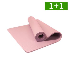 1+1 미끄럼방지 요가매트 스트랩포함 NBR 10MM 헬스 홈트 운동매트