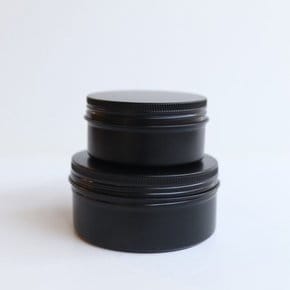 원형 틴케이스 [블랙 150ml 8.3x3.8cm] 철제 알루미늄 철 금속 틴 캔