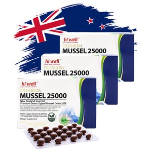  하이웰 뉴질랜드 고함량 초록입홍합25000 100캡슐x3통
