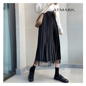 ATMARK 리버시블롬벨벳쉬폰스커트_AA41SK007G