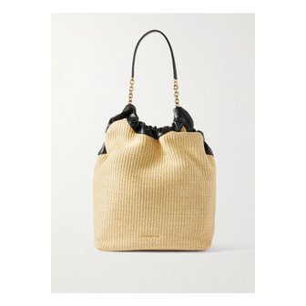 DEMELLIER 드멜리어 더 마이애미 가죽 트리밍 라피아 토트 베이지 1647597357778888