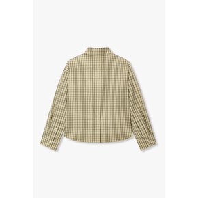 [부산점] 보브)) 스몰 체크 패턴 크롭 셔츠 (7126260100)