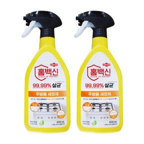 애경 랩신 홈백신 주방용 세정제 600ml 2개 찌든때 살균 세균 제거