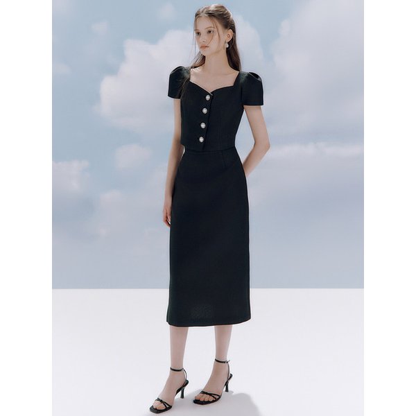 Rooa tweed midi skirt (3colors)