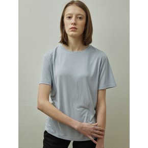 Modal loose fit half sleeve T-shirt_BLUE