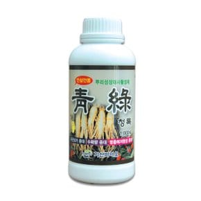 인삼 靑綠청록 1000ml (인삼전용 뿌리성장대사활성제 구근크기 수확량증대 병충해저항성증대)