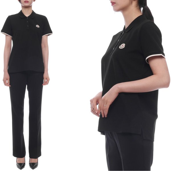 [부산점] 26SS 여성 로고 패치 폴로 반팔티셔츠 (8A00004 84720 999 26S)