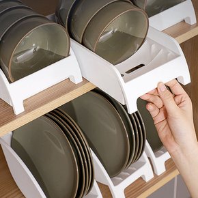 다용도 거치식 간편 식기 수납 정리대 3사이즈 냄비뚜껑 접시 자취 수납 그릇 보관