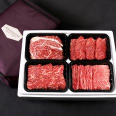 [산지직송/냉장] 한우 구이세트 2호 1++(7)등급 1.6kg(갈비살,등심,안심,채끝)