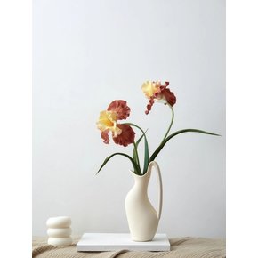 [Iris Serena 조화 + 화병 세트 3color] 실크플라워 인테리어 오브제