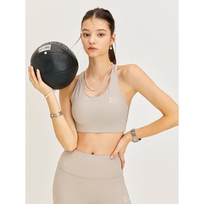 ATHLEISURE BRA-TOP BEIGE