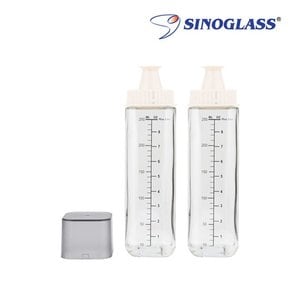 K2837JY 사각실리콘 오일병 화이트 250ml 2P