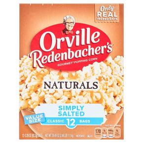 미국직구 Orville Redenbacher`s 오빌렌덴바커 내추럴 심플리 솔티드 팝콘 클래식 93g 12입