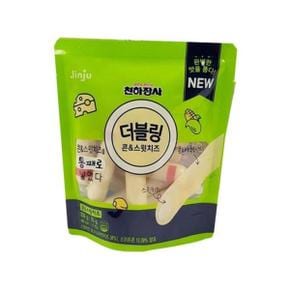 천하장사 더블링 콘 스윗치즈 소시지 250g (25g x 10개입) 1봉 .