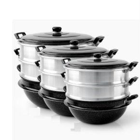 국산 대형 3단 찜기 찜솥 만두 찜냄비 가마솥 찜통 46