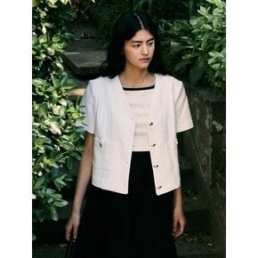 H Dahlia Linen Jacket_White