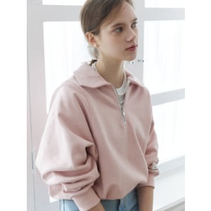 아워호프 Lea Half Zip-Up Sweatshirt - Light Pink