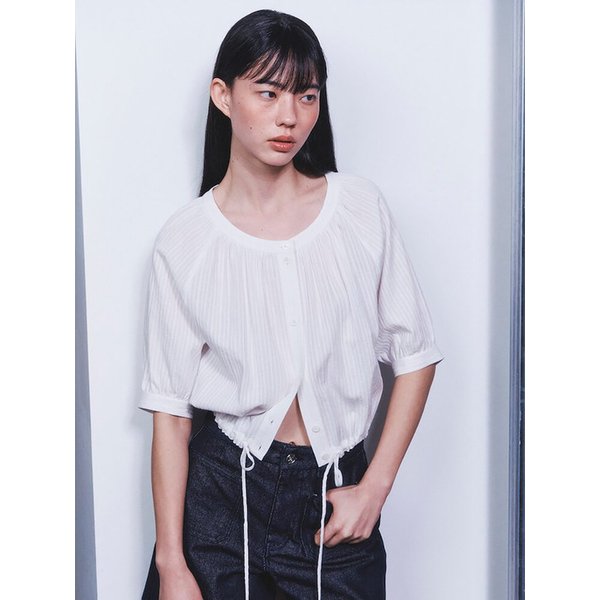 Volume Silhouette Blouse  White (KE4360M051)