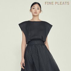 [FINE PLEATS] 피네 플리츠 숄더 커버 탑 챠콜