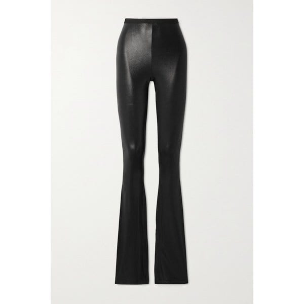 Carman Coated Stretch-jersey Flared Leggings 블랙 33258524072553767