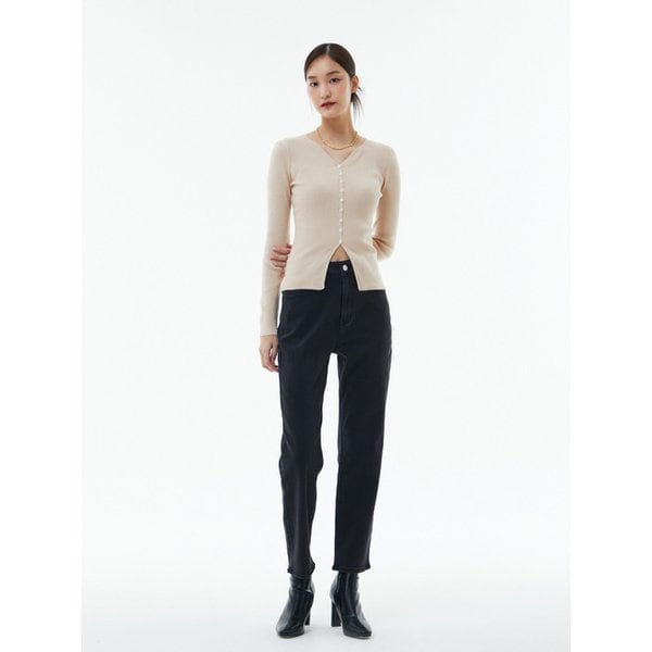 (기모) 스판 일자 보이핏 데님 팬츠 AP4DPA63