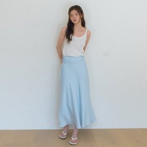 Flow Wrap Maxi Skirt - Sky blue