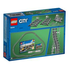 레고 시티 트랙 20피스 확장 액세서리 세트, 60205 빌딩 장난감 기차 트랙 확장, 아동용 장난감