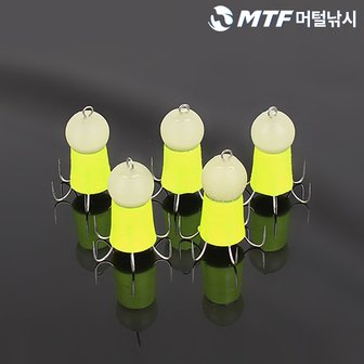 머털낚시 국산 고급 축광 쭈꾸미볼 애자 세트 5개입