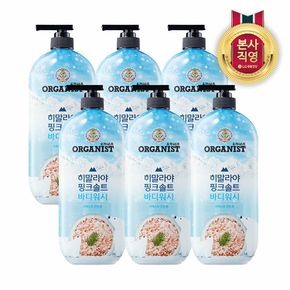 오가니스트 히말라야 핑크솔트 바디워시 포레스트민트 900ml x 6개