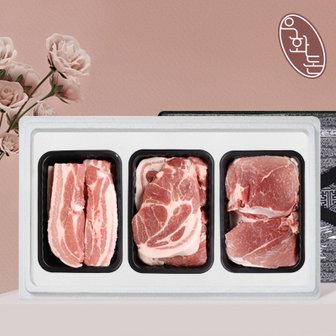 우화돈 [바로배송]프리미엄 보성녹돈 한돈선물세트 정성 2호 1.5kg (삼겹살500g/목살500g/앞다리살500g)