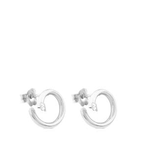 Small Silver Hold Earrings/귀걸이/712343500