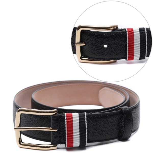 [부산점] 26SS 남성 페블 그레인 스트라이프 루프 벨트 (MCX039A 00198 001 26S)