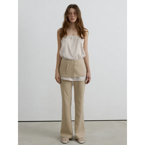 JACQUARD BOOTCUT PANTS_BEIGE