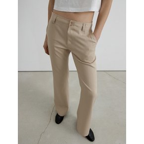 JACQUARD BOOTCUT PANTS_BEIGE