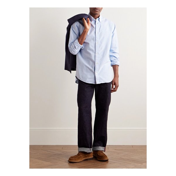 NN.07 콜비 5910 버튼다운 칼라 로고 자수 스트라이프 코튼 셔츠 1647597354867720