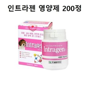 강아지 장 설사 피모 건강 인트라젠 영양제 200정