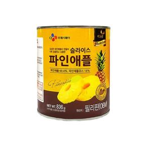 이츠웰 프리미엄 원터치 슬라이스 파인애플캔 836g 과일 화채 팥빙수 파인애플통조림