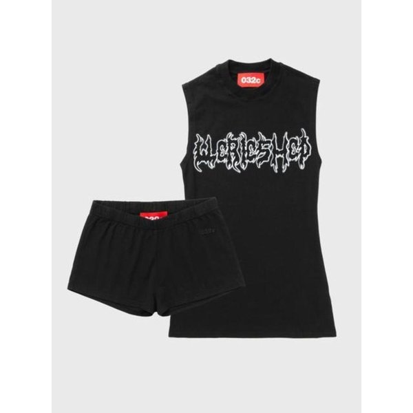 숏 원피스 32CW251PRDR049BK FADED BLACK DOM