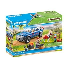 독일 플레이모빌 자동차 소방차 PLAYMOBIL Country 70518 Mobile Hoof 블랙smith with Light Eff