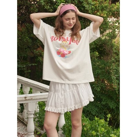 라츠유 lotsyou_April Banding Mini Skirt White