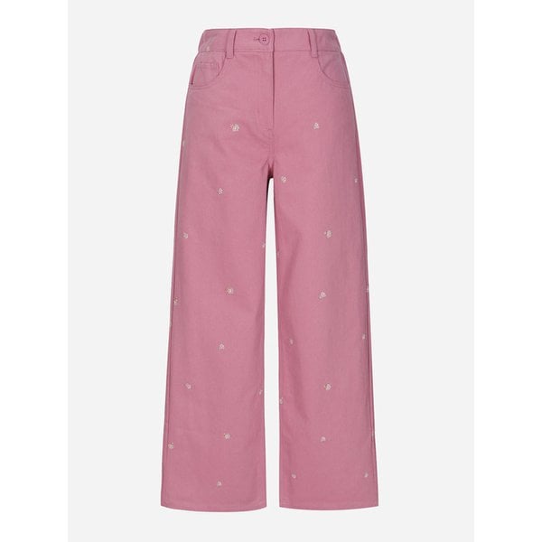 플라워 모티브 자수바지_T262MPT142W