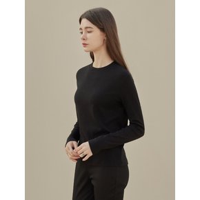 Bono basic round t-shirts_BLACK