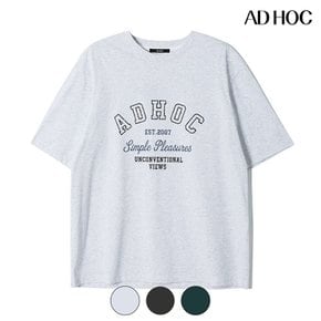 남성 아치형 레터링 아트웍 티셔츠 HC6ST44_DJ