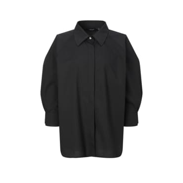 질스튜어트뉴욕 25SS 블랙 단색 면 긴팔블라우스 (JSBL5B570BK)