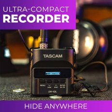 타스캠 DR-10L 유튜브 브이로그 (TASCAM) 핀 마이크 레코더+블랙 보이스 스트리밍