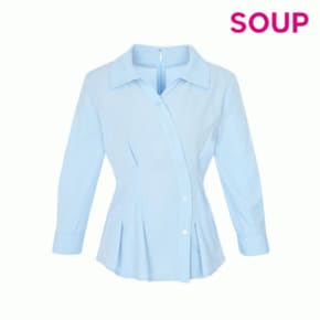 웨이스트 셔링 핀턱 블라우스_S SZ4LS31