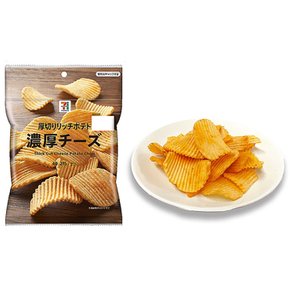 일본 세븐일레븐 세븐프리미엄 두꺼운 포테이토 칩 진한 치즈맛 40g