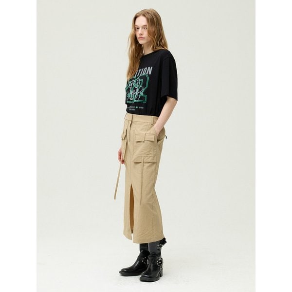 아웃포켓 롱 스커트 EMQ3WSK030